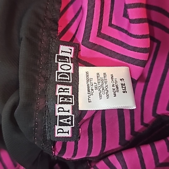 Paper Doll Sheer Top Purple Black Dress Size 5 - Picture 4 of 4